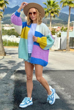 Load image into Gallery viewer, Multi-coloured Stripped Cardigans